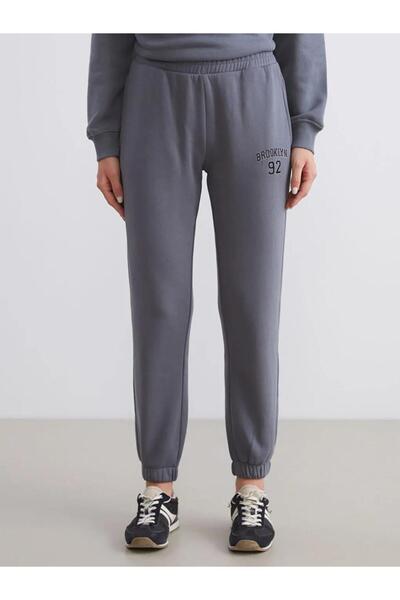 LC Waikiki Γυναικείο χοντρό παντελόνι Jogger με ελαστική μέση (W5)