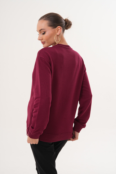 Miss Dünya Lissa Crew Neck 100% Cotton Maternity and Postpartum Basic Sweatshirt