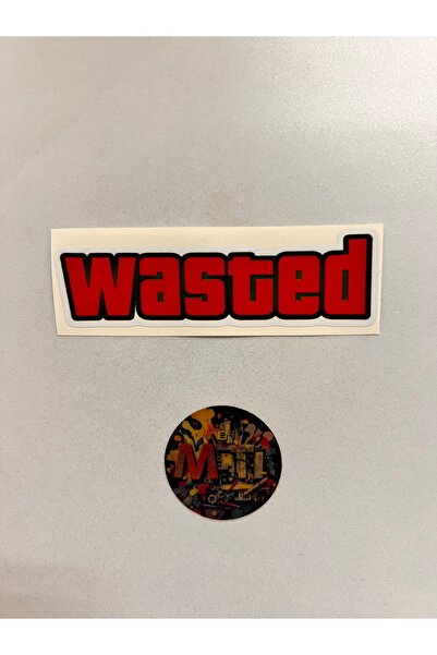 sticker Wasted 10x3Cm Folyo Kaplama-Araba Motosiklet Kask Modifiye Aksesuar Ö...
