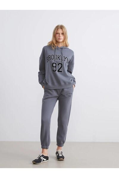 LC Waikiki Γυναικείο χοντρό παντελόνι Jogger με ελαστική μέση (W5)