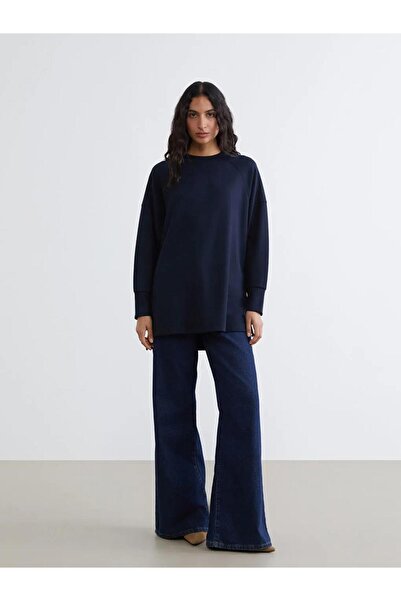 LC Waikiki Γυναικείο φούτερ με λαιμόκοψη oversized (W5)