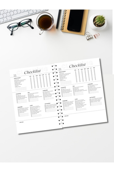 daily notebook Cleaning Planner - Weekly and Monthly Home Organization Notebook - (A5 Medium Size)-52 Weeks