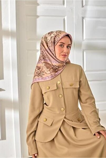 Silk Home Eșarfă de mătase Tivil IST 11482 - 12 roz pudrat model vintage