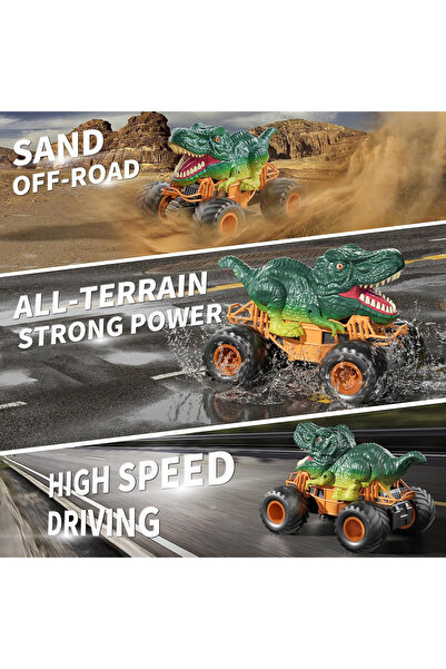 Bebelul Interactive Dinosaur Car – Lights, Steam, RC Control