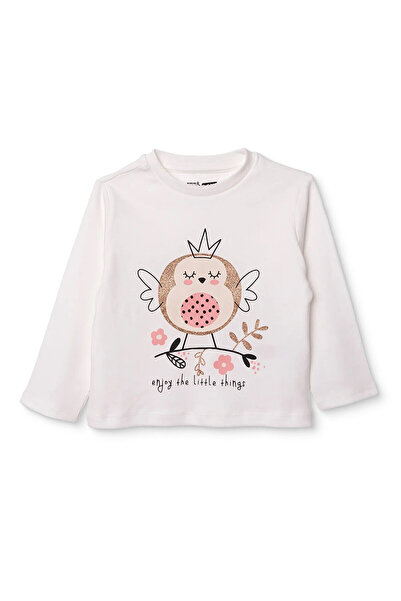 ebebek Hello Baby HelloBaby Kız Bebek Uzun Kol Tshirt İnterlok Bisiklet Yaka ...