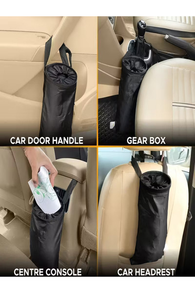Ankaflex Car Waste Bin In-Car Back Seat Trash Can Automobile Garbage Can Auto Trash Bin