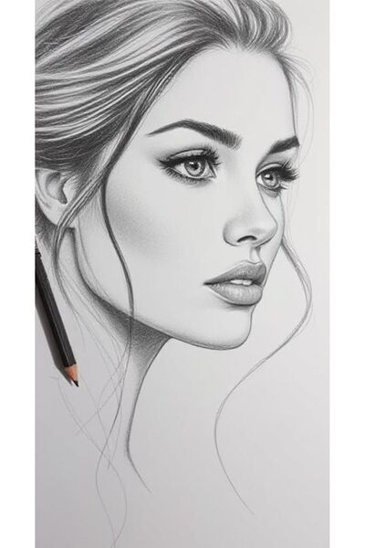 ALAYRA International ملصق فني ملون لوجه امرأة، ديكور جداري منزلي معاصر - 40×6...