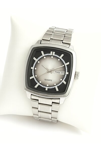 arpat time saat aksesuar Premium, Steel Case, White Dial Men's Watch with Calendar