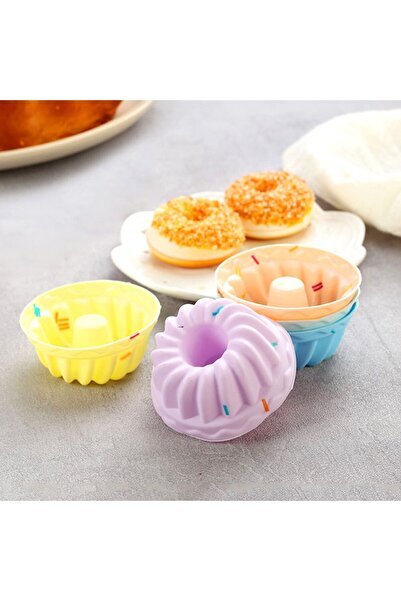 FORHOUSE Set de 12 forme prajituri din silicon, 6.8x2.8cm, multicolor