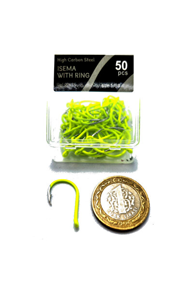 Megsaydin 1/0 – #4 Sarı Boyalı Olta İğnesi – 50’li Kutu Yüksek Karbon Çelik