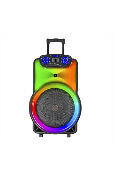 KlaussTech Φορητό ηχείο, τύπου τρόλεϊ, ισχύς 1500W, AUX, USB, BT, φώτα ντίσκο...