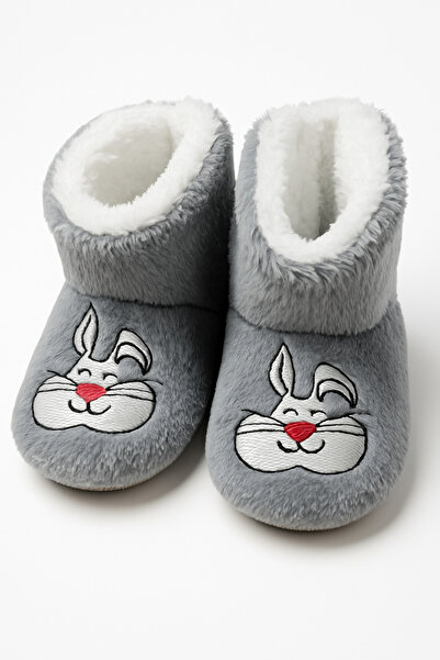 Vivolas Boys & Girls Rabbit Patterned Soft Plush Home Boots - Slippers – Non-Slip Sole