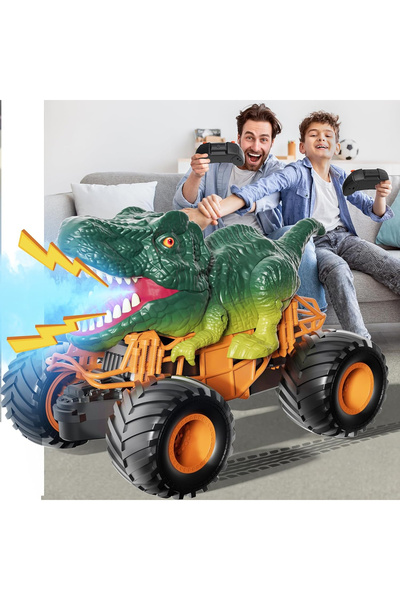 Bebelul Interactive Dinosaur Car – Lights, Steam, RC Control