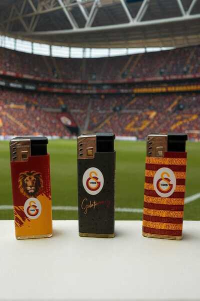 melmus Galatasaray Lisanslı 3’lü Özel Tasarım Gazlı Çakmak Seti