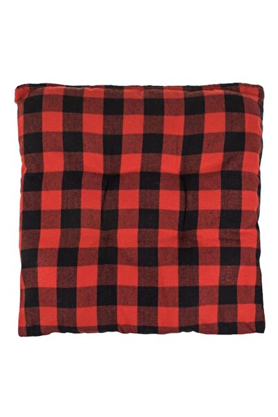 OEM Χριστουγεννιάτικο διακοσμητικό μαξιλάρι καρέκλας - Κόκκινο μαύρο καρό 40x...