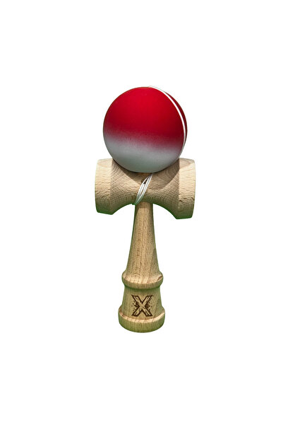 VİBE Kendama X, Rubber Grip, 18 cm, Red/White