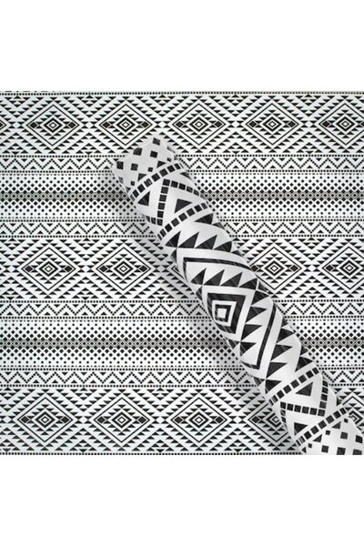 OEM Wrapping paper roll white and black with Aztec pattern 150x70cm