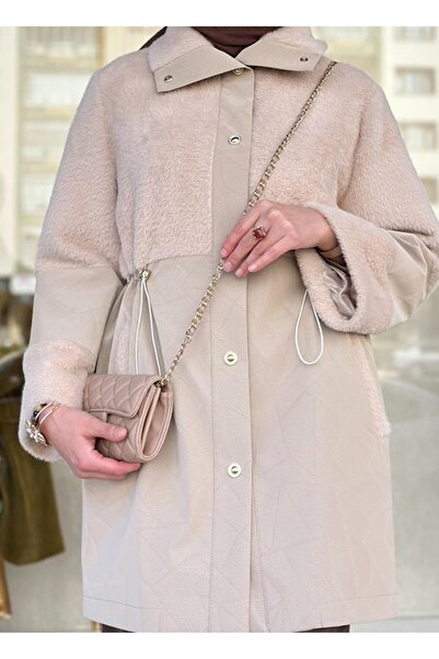 my312 Angora Coat with Snap Fasteners-7942