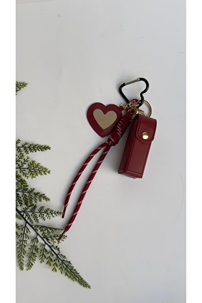 EG-BAGSS Lipstick with Case and Mirror Case Accessory, Charm, Keyring