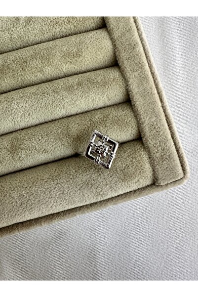 ringbox Silver Color Quadrilateral Vintage Steel Ring