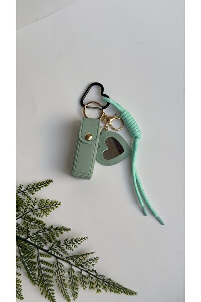 EG-BAGSS Lipstick with Case and Mirror Case Accessory, Charm, Keyring