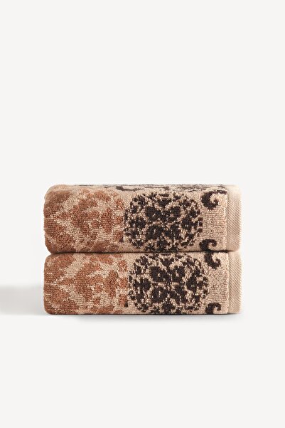 Cherx Σετ πετσετών χεριών Matilda 2 τεμαχίων βαμμένο με νήματα καραμέλα 50x90