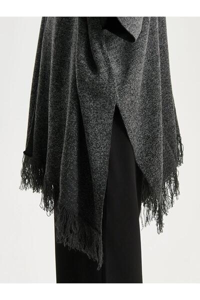 LC Waikiki V-Neck Women's Knitwear Poncho (W5)