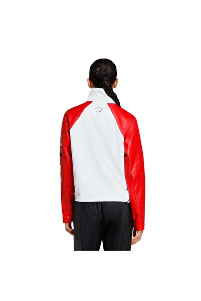 adidas Women's White Jacket Faux Leather Tt Kg0212
