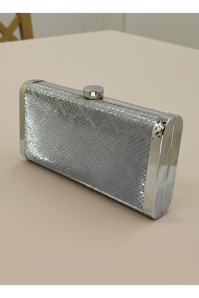 Wedding Fashion Anthracite Gray Platinum Complete Metal Frame Evening Dress Bag Wedding Engagement Graduation