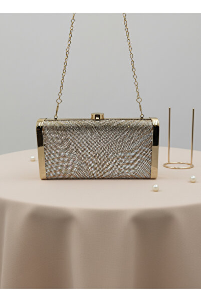 Wedding Fashion Rosegold Silver Full Crystal Stone and Metal Frame and Evening Dress Bag Wedding Engagement Graduation