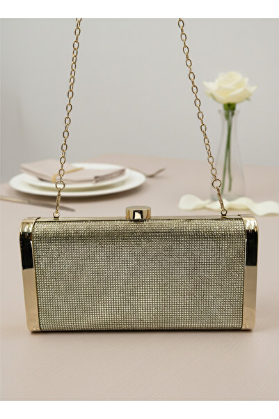 Wedding Fashion Rosegold Full Crystal Stone and Metal Frame and Evening Dress Bag Wedding Engagement Graduation