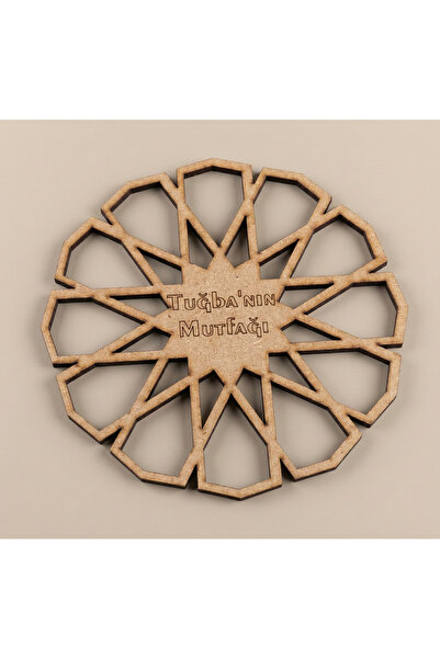 Tahtagurusu Lazer Kesim Geometrik Desenli Nihale - Isıya Dayanıklı 5mm MDF Te...