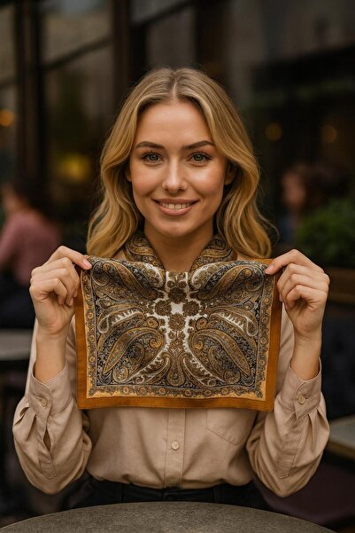 BALIENTE FLR45 Eșarfă de damă cu model 70x70 cm