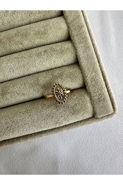 ringbox Gold Oval Shaped Steel Ring