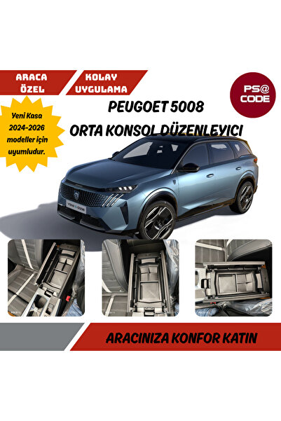 psa code Yeni Kasa Peugeot 5008 2024 ve üzeri Orta Konsol Kolçak Saklama Kutu...