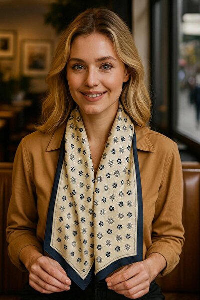 BALIENTE FLR42 Eșarfă de damă cu model 70x70 cm