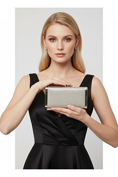 Biçanta Βραδινό φόρεμα με χρυσό μεταλλικό σκελετό, τσάντα γάμου, αρραβώνας, αποφοίτηση