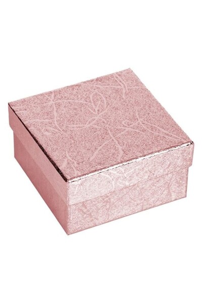 OEM Cutie cadou din carton cu capac din folie roz-aurie 0,325 L