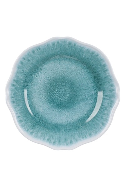 OEM Turquoise Scallop Melamine Plate 21.5 cm