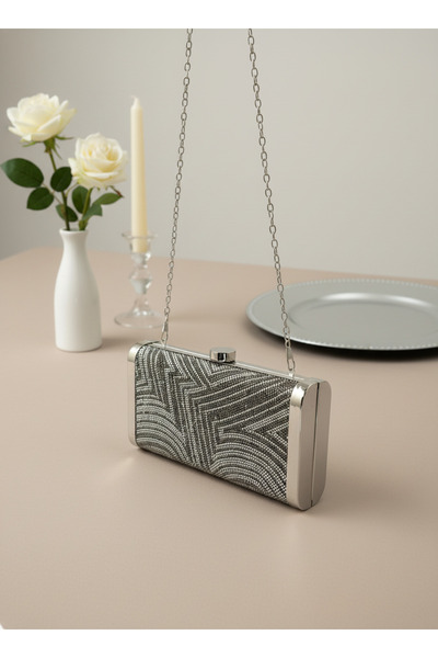 Wedding Fashion Full Crystal Stone and Metal Frame and Evening Dress Bag Wedding Engagement Graduation