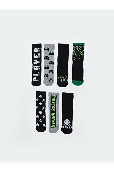 LC Waikiki Seray New Season Patterned Boys' Socks 7-Piece Set