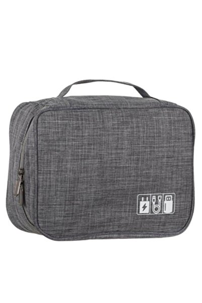 OEM Τσάντα οργάνωσης για ηλεκτρικά αξεσουάρ, γκρι, 24,5x18,5x10cm