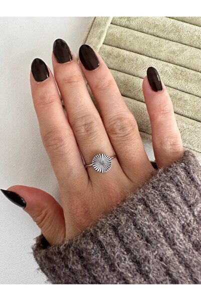 ringbox Silver Color Sun Steel Ring