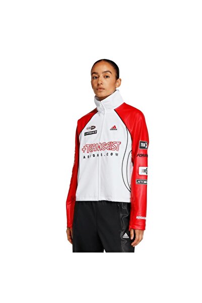 adidas Women's White Jacket Faux Leather Tt Kg0212