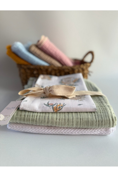Petite Étoile Organik 3lü Müslin Set ve Pike