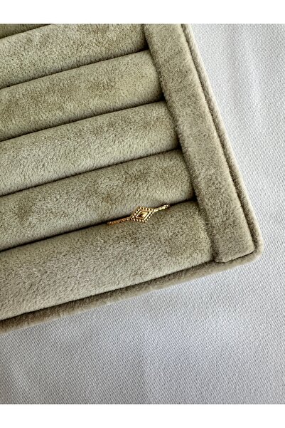 ringbox Gold Mini Baklava Model Steel Ring