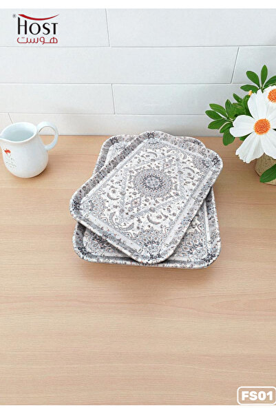 AL-HMAMMAMI Elegant decorative two-piece serving tray set