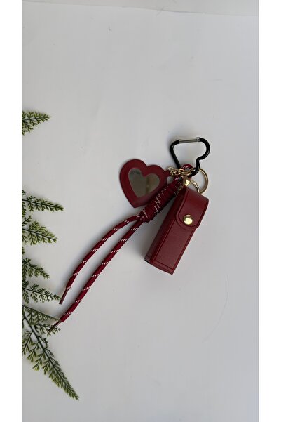 EG-BAGSS Lipstick with Case and Mirror Case Accessory, Charm, Keyring