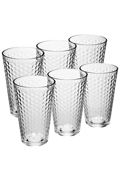 Ronaldo Glass 6 Pieces 250 ml, Elegant Design Small Polka Dots