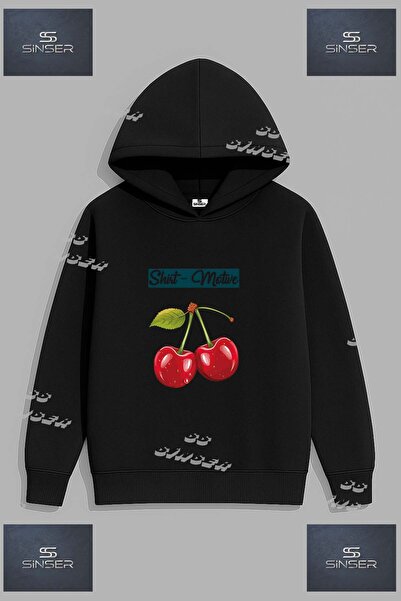 SS SİNSER Φούτερ Unisex με στάμπα  "KIRAZ SHIRT MOTIVE YAZILII "